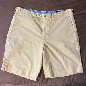 Ralph Lauren Soft Yellow Flat Front Shorts